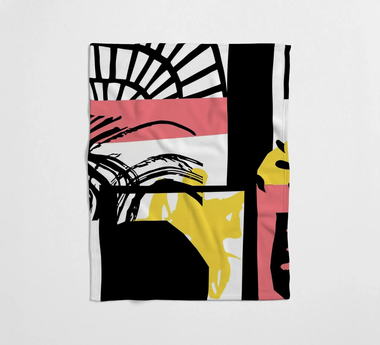 Abstracte uitdrukking fleecedeken van Kim Hubball Studio