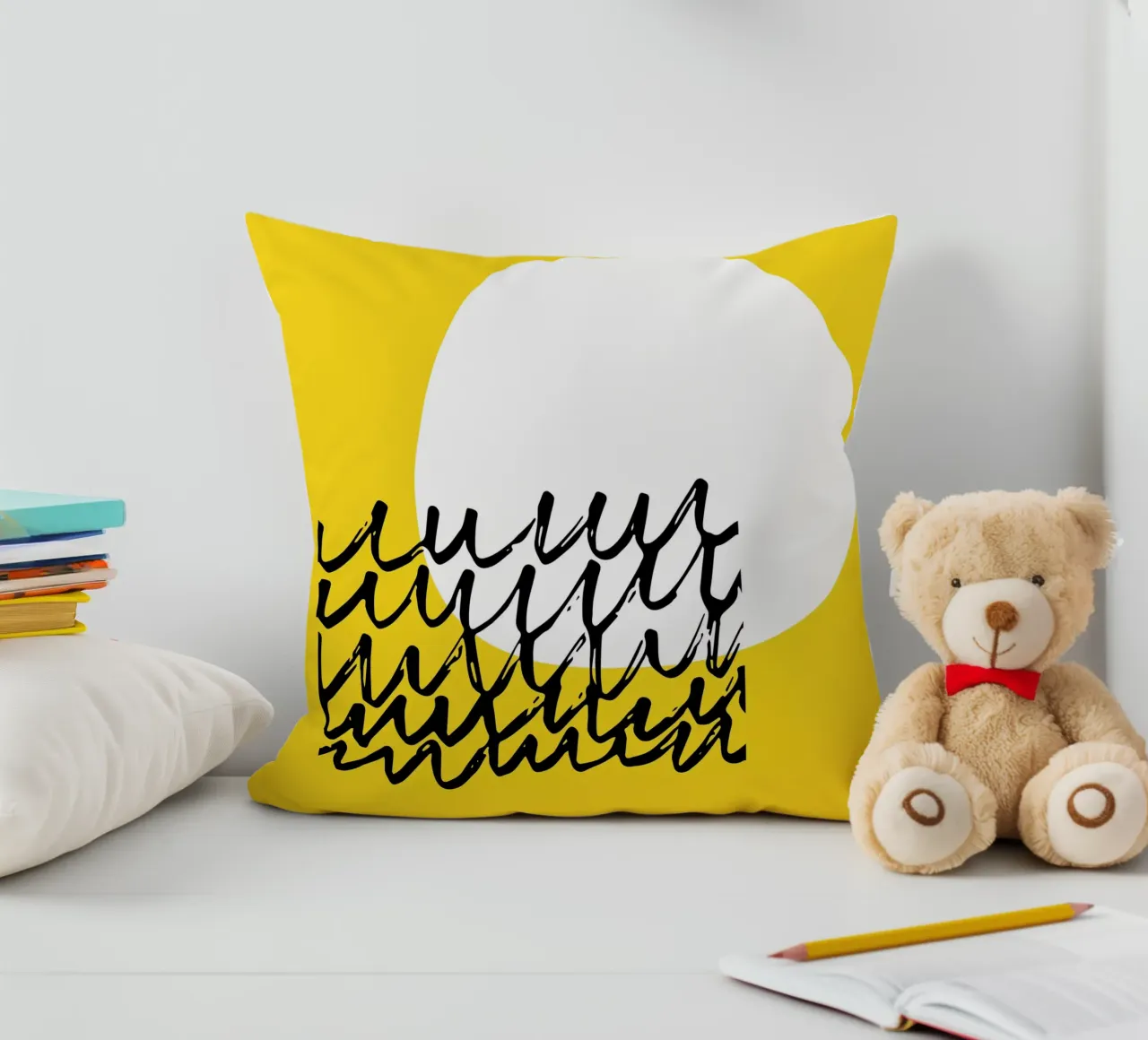 Sole Giallo Minimo cuscino da Kim Hubball Studio