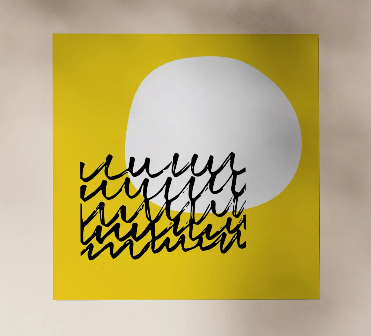 Minimal Yellow Sun backlit film by Kim Hubball Studio