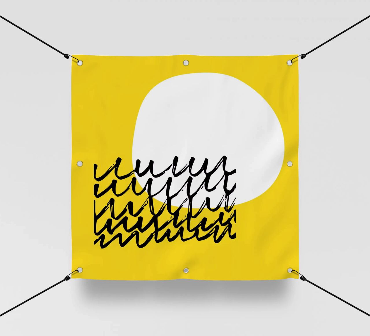 Sole Giallo Minimo telo in pvc da Kim Hubball Studio