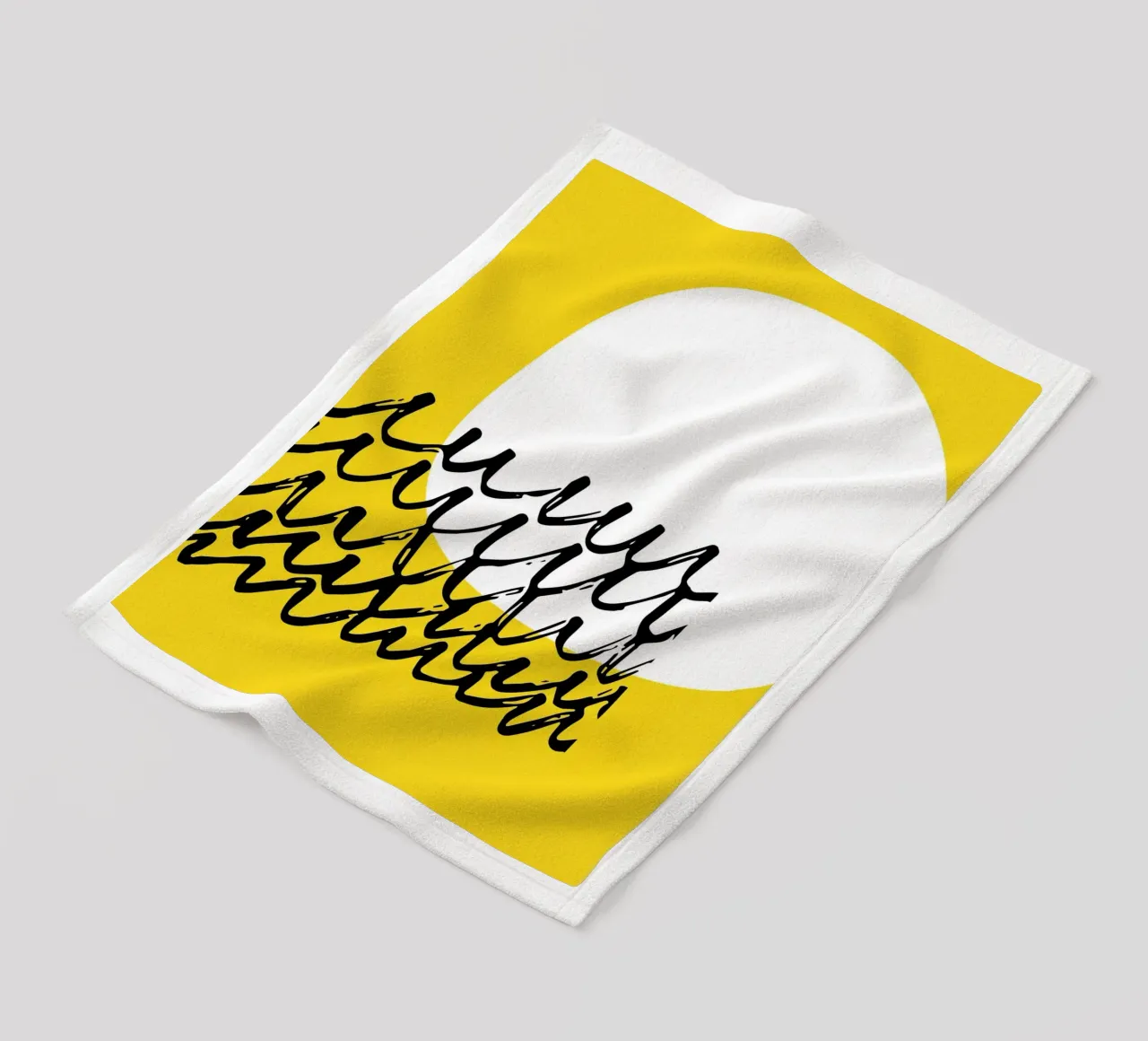 Sole Giallo Minimo coperta in pile da Kim Hubball Studio