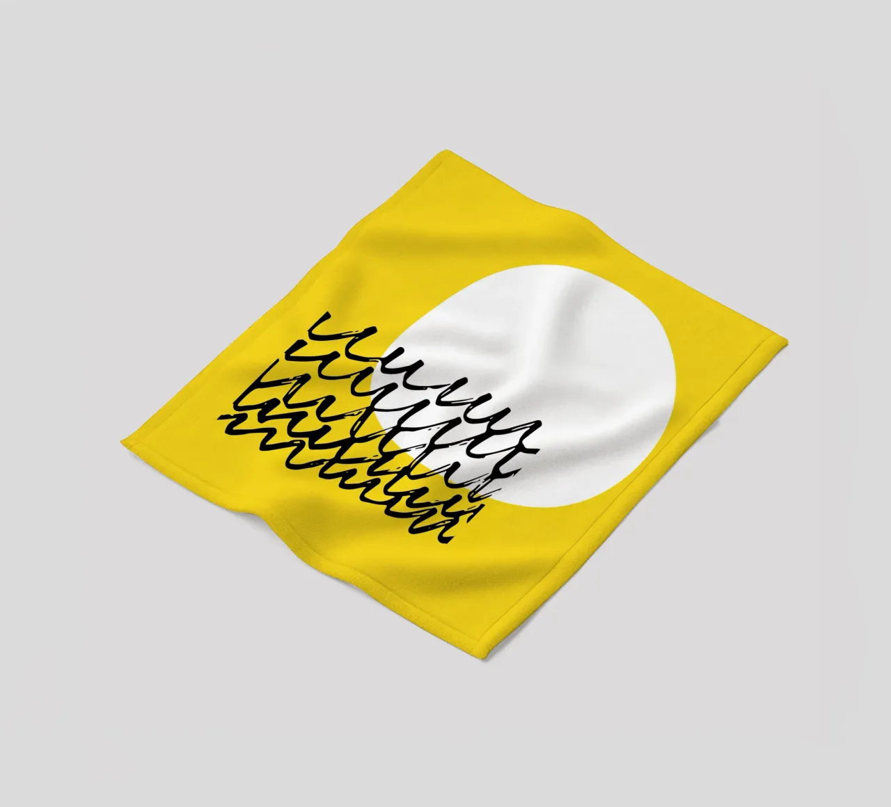 Sole Giallo Minimo coperta in pile da Kim Hubball Studio