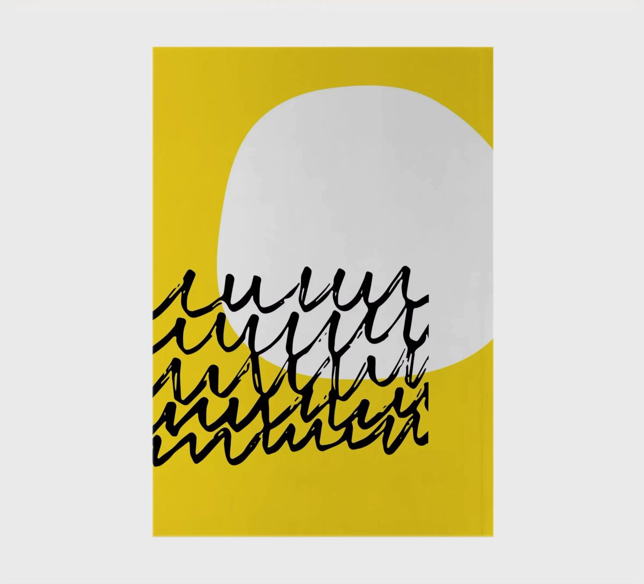Soleil jaune minimal carnet de notes de Kim Hubball Studio