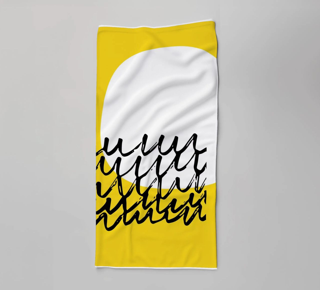 Soleil jaune minimal serviette de bain de Kim Hubball Studio