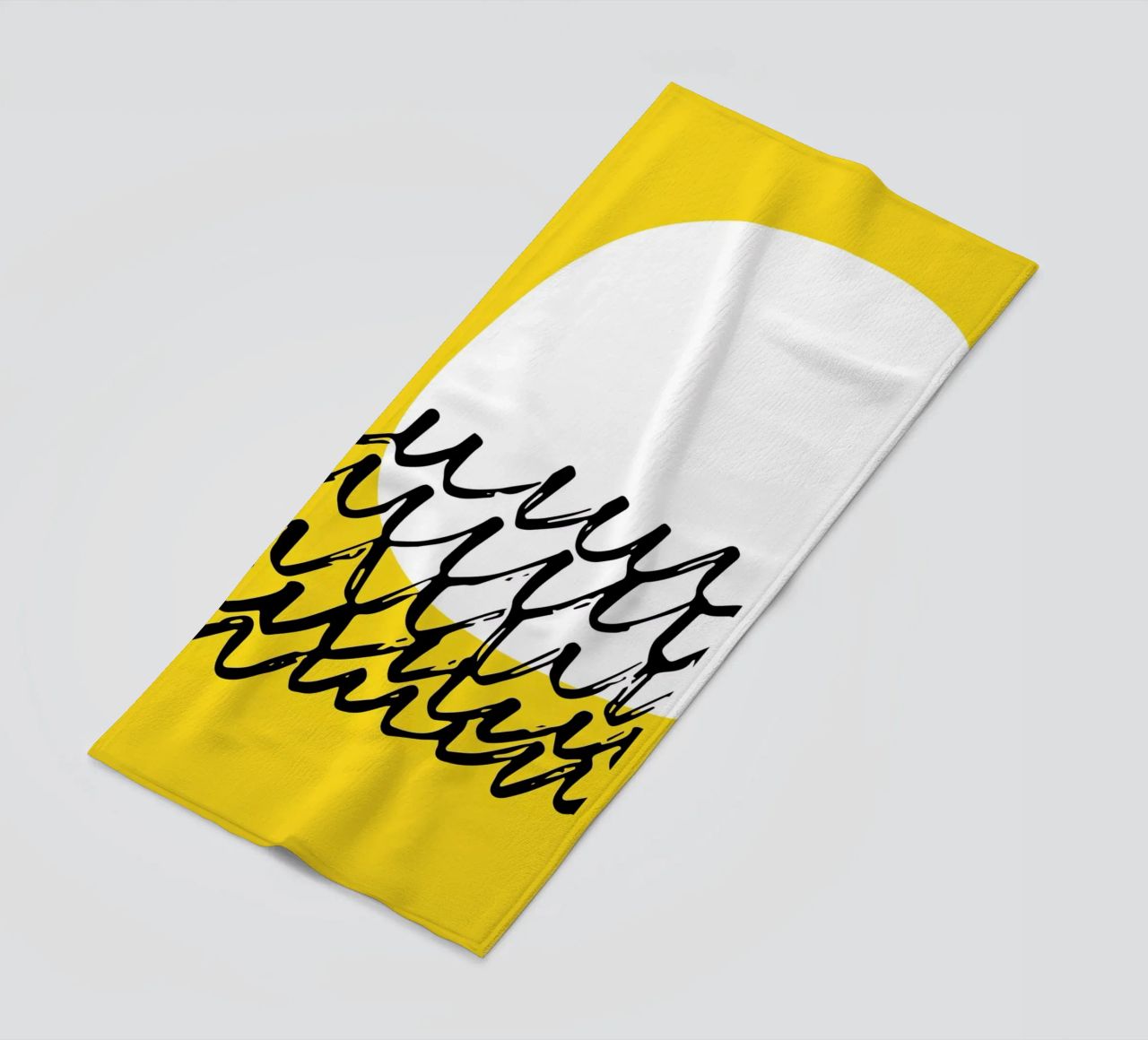 Sole Giallo Minimo telo mare da Kim Hubball Studio