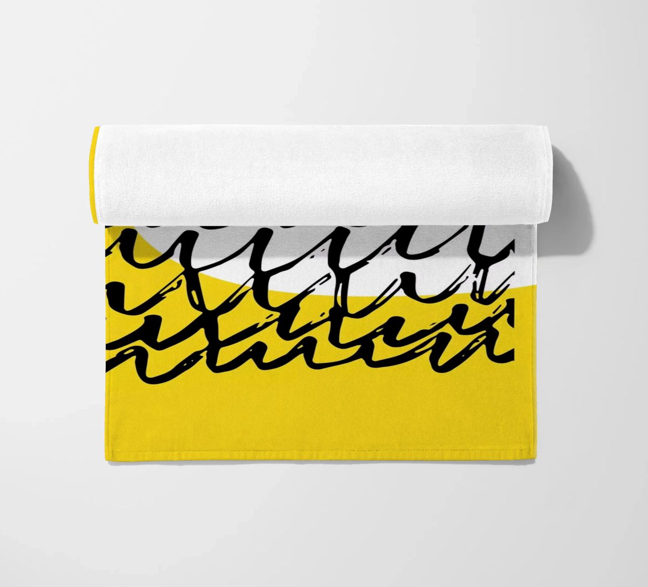 Sole Giallo Minimo telo mare da Kim Hubball Studio