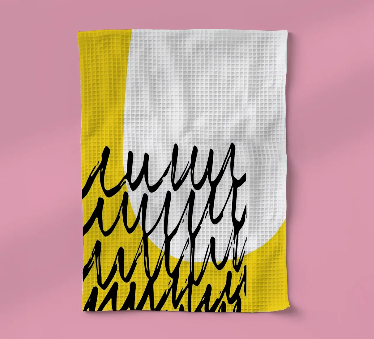 Soleil jaune minimal torchon de Kim Hubball Studio