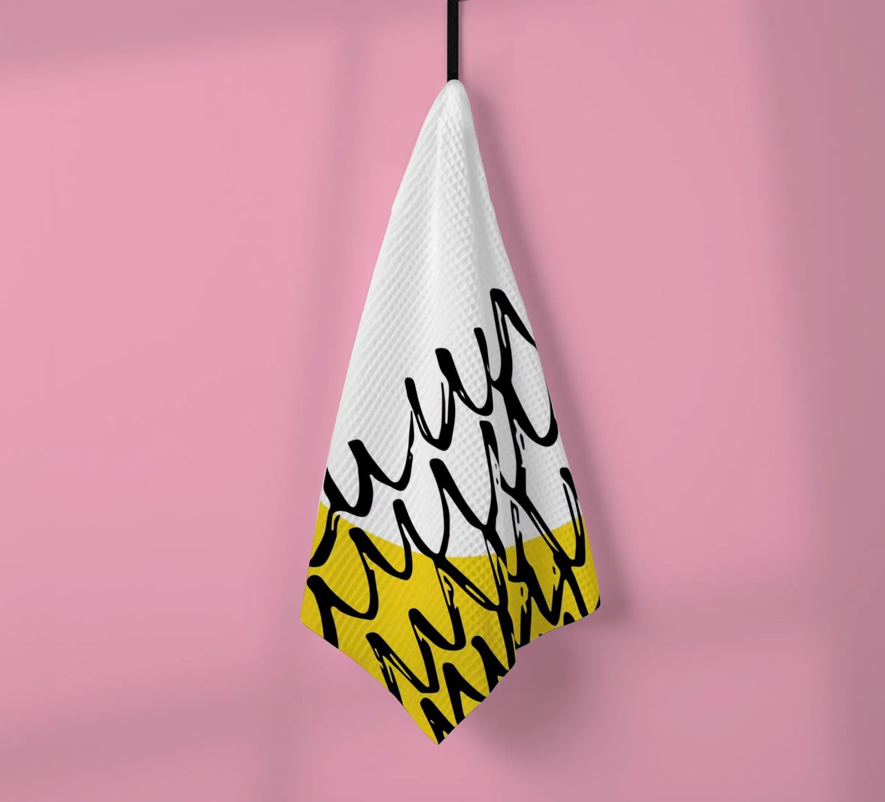 Soleil jaune minimal torchon de Kim Hubball Studio