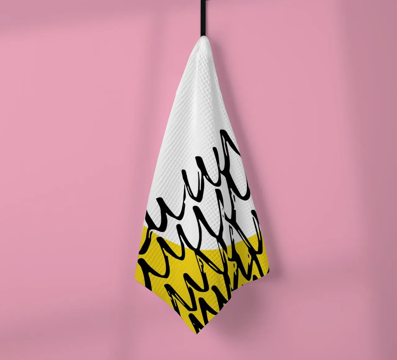 Soleil jaune minimal torchon de Kim Hubball Studio