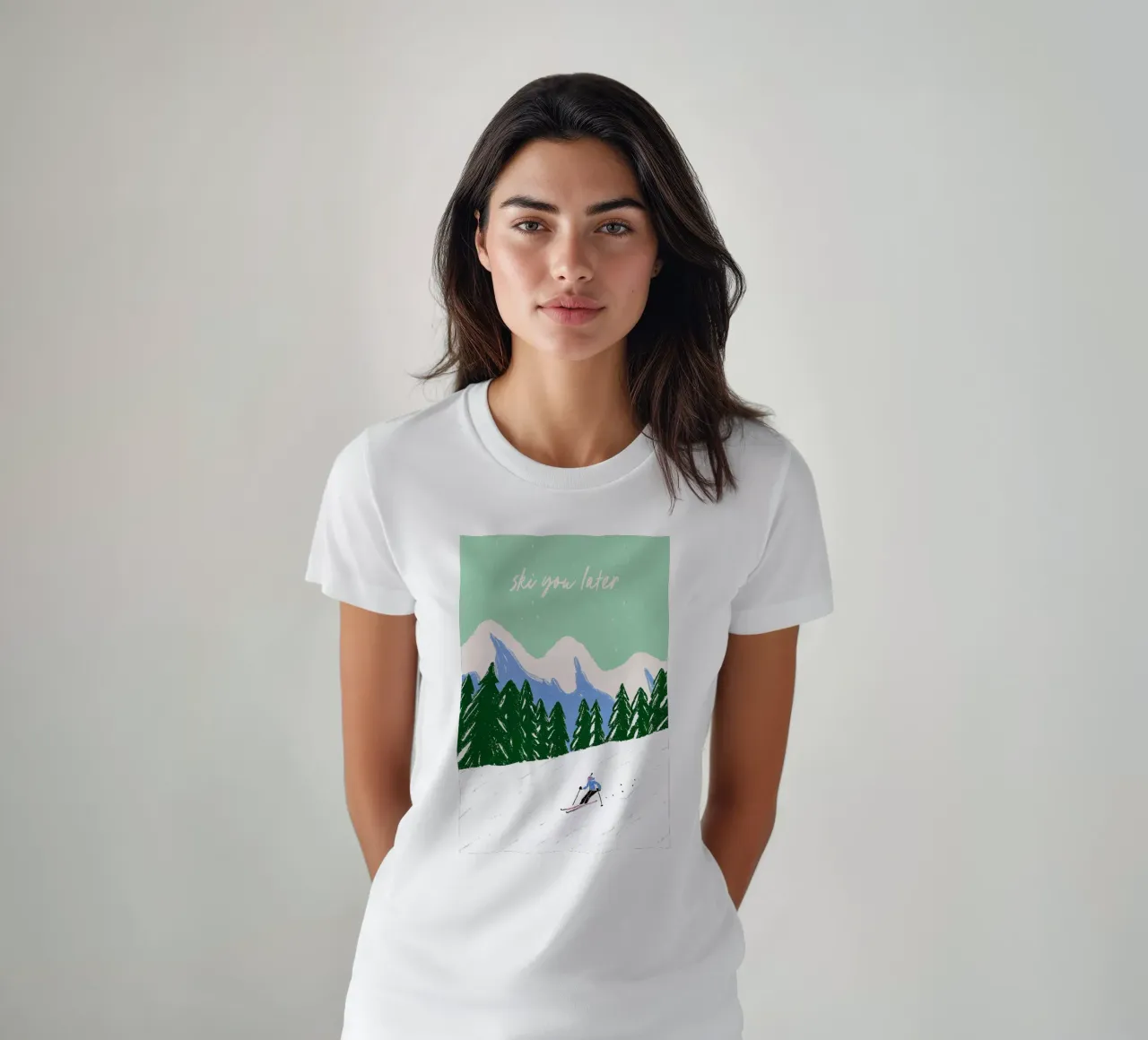 Ski You Later – Bergliebe Design t-shirt da Studio Sori