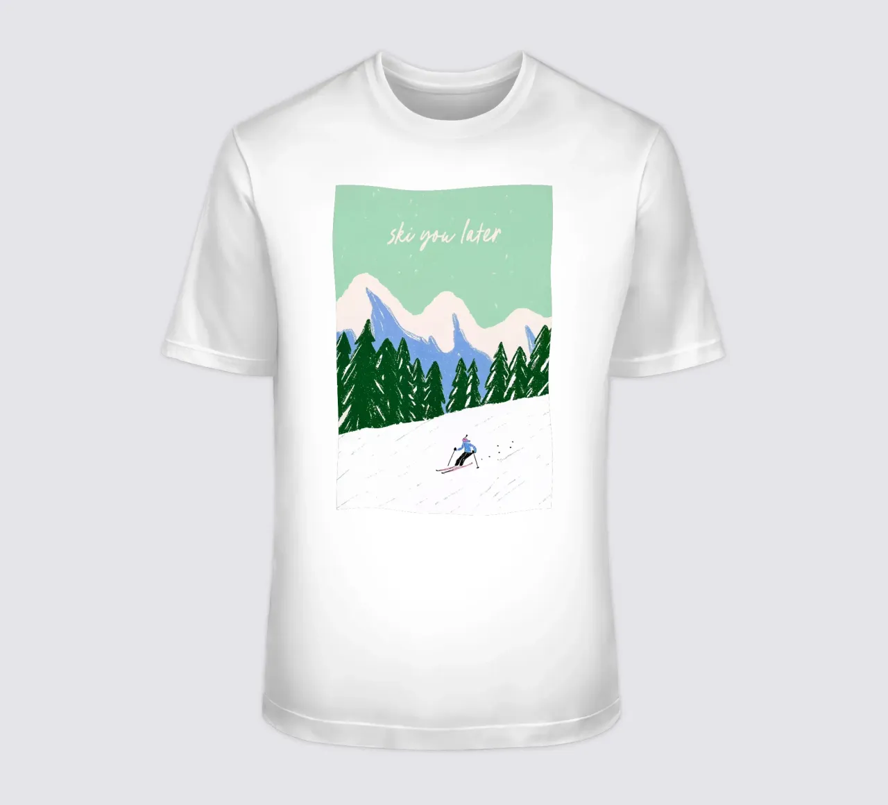 Ski You Later – Bergliebe Design t-shirt da Studio Sori