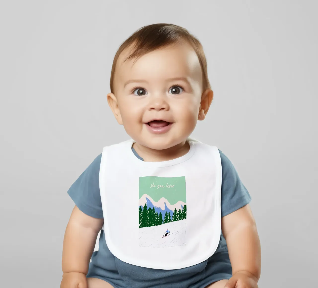 Ski You Later – Bergliebe Design bavaglino da Studio Sori