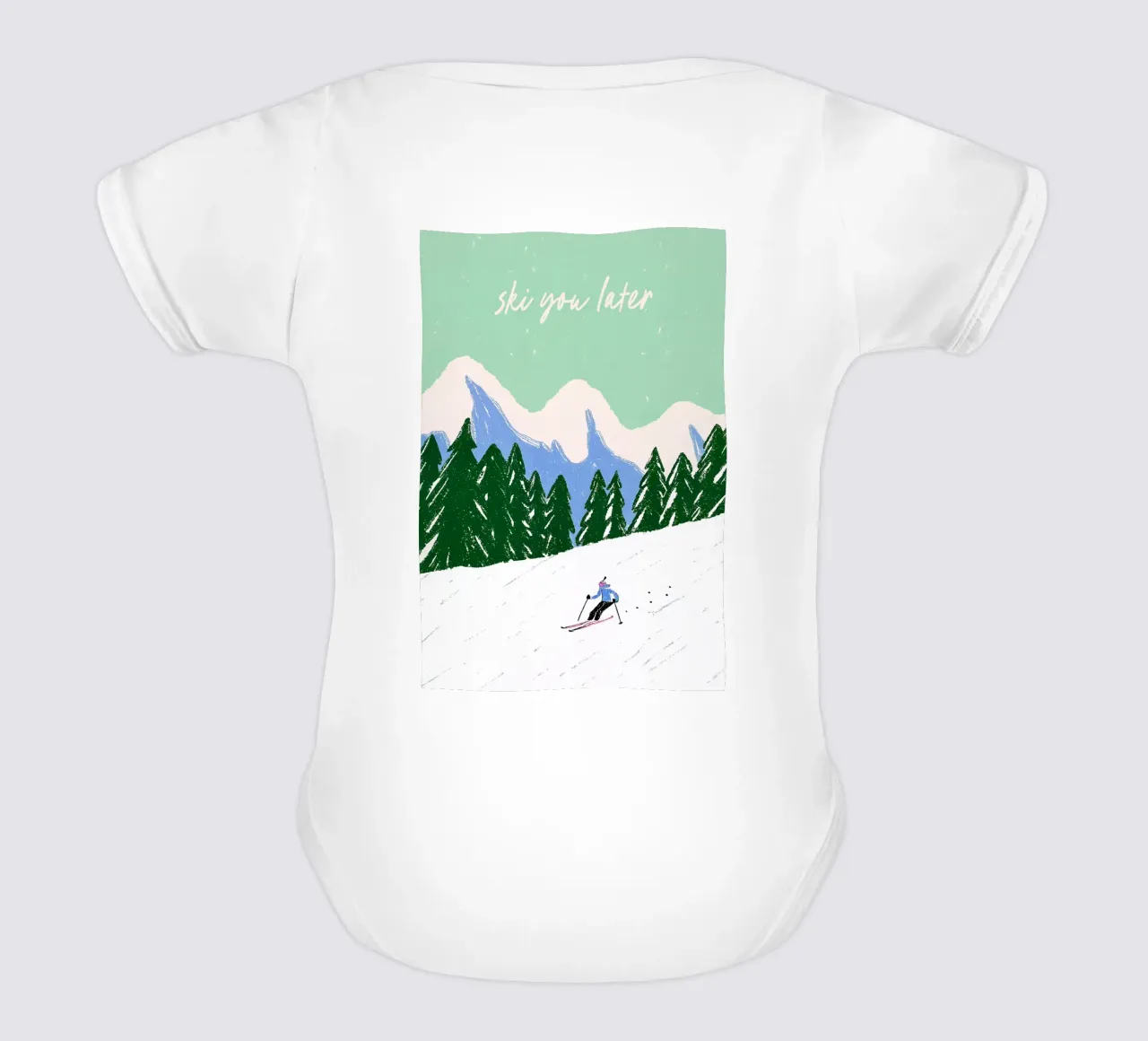 Ski You Later – Bergliebe Design body neonato maniche corte da Studio Sori