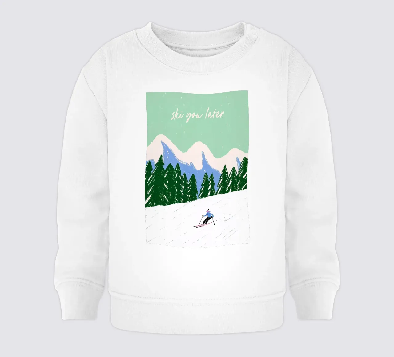 Ski You Later – Bergliebe Design felpa neonato da Studio Sori