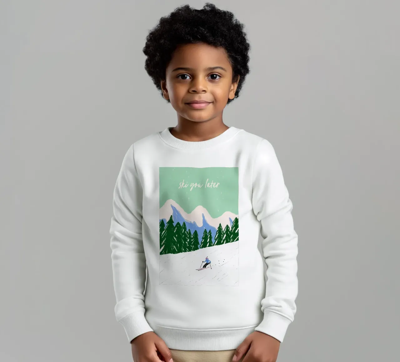 Ski You Later – Bergliebe Design felpa bambino da Studio Sori