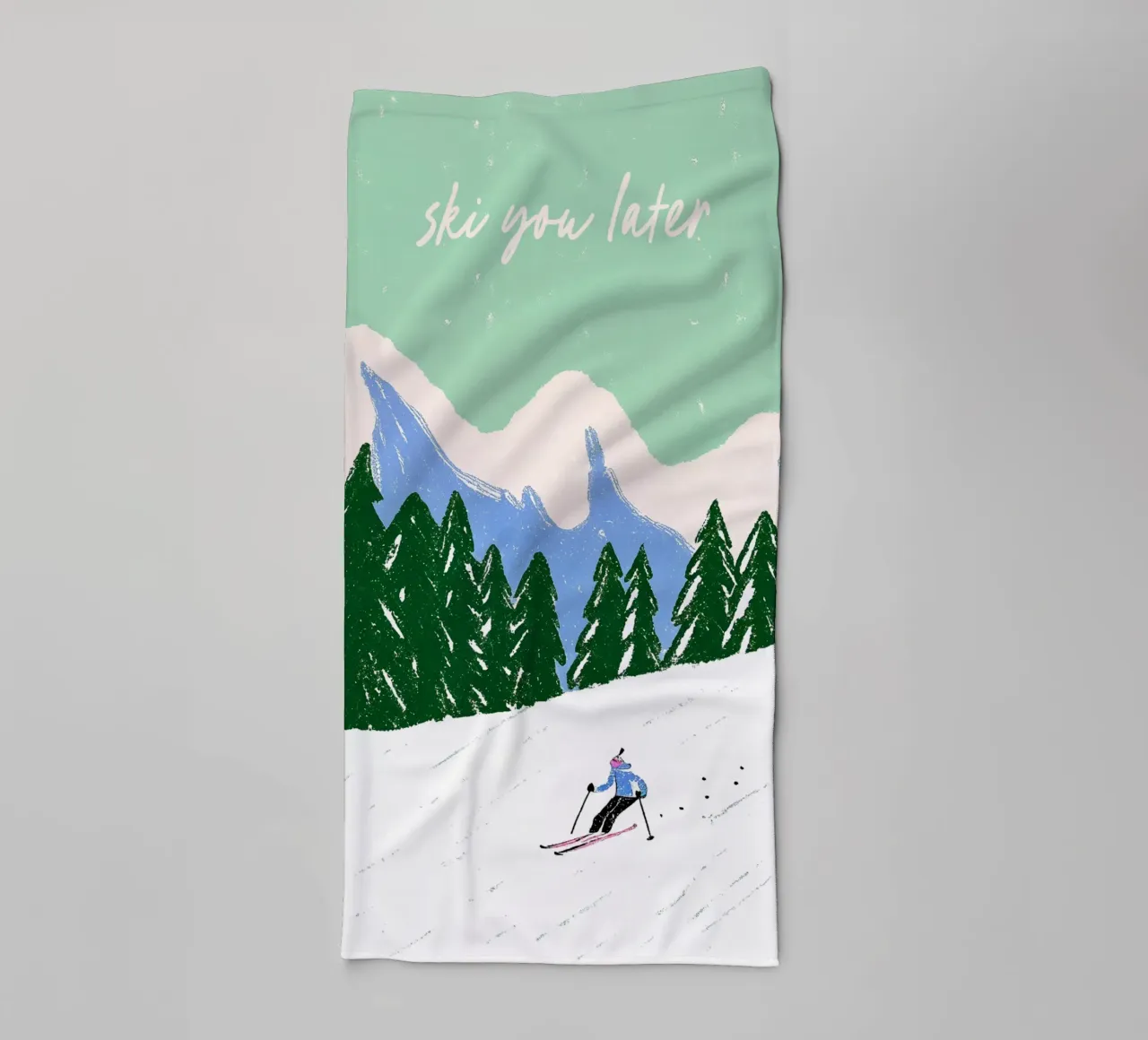 Ski You Later – Bergliebe Design asciugamano da bagno da Studio Sori