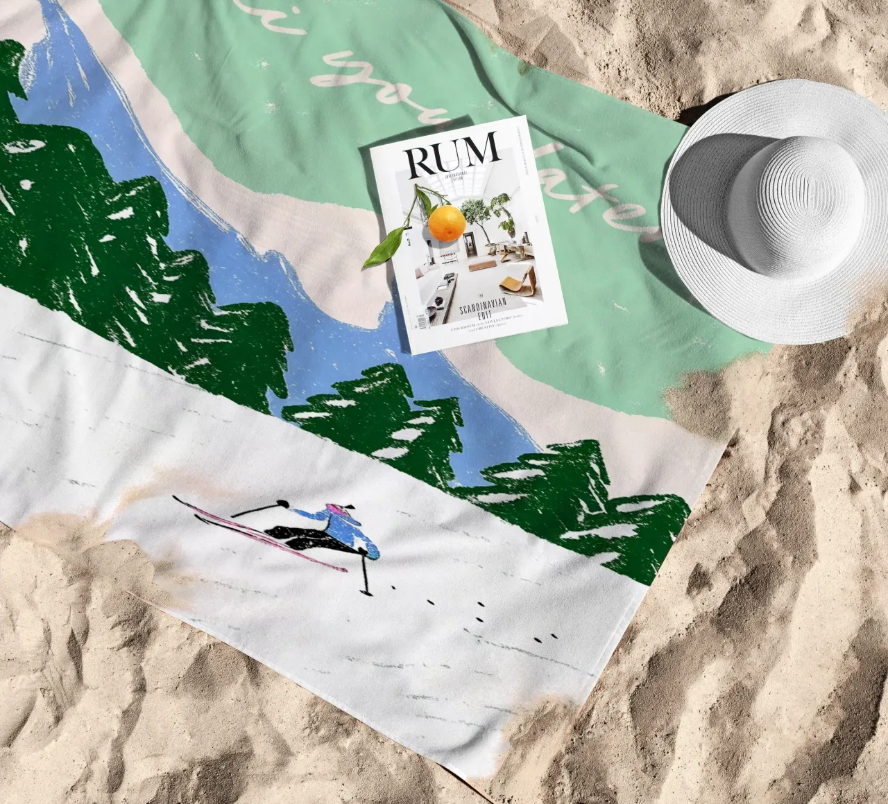 Ski You Later – Bergliebe Design telo mare da Studio Sori