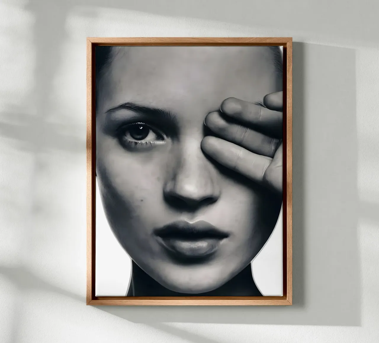 Eén oog open canvas van vintage