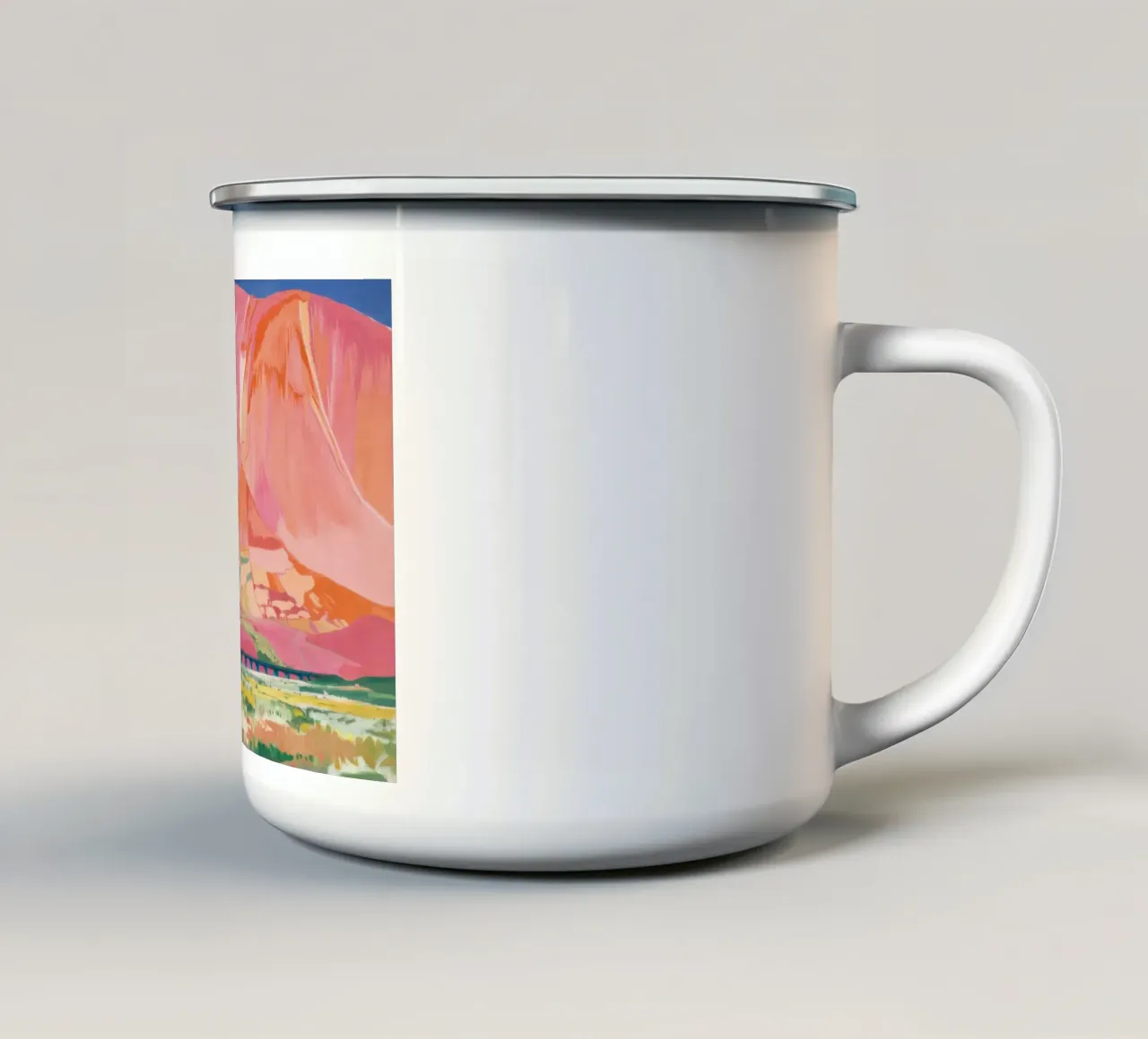 Mirage di montagna pastello tazza in smalto da Angkasa Mist