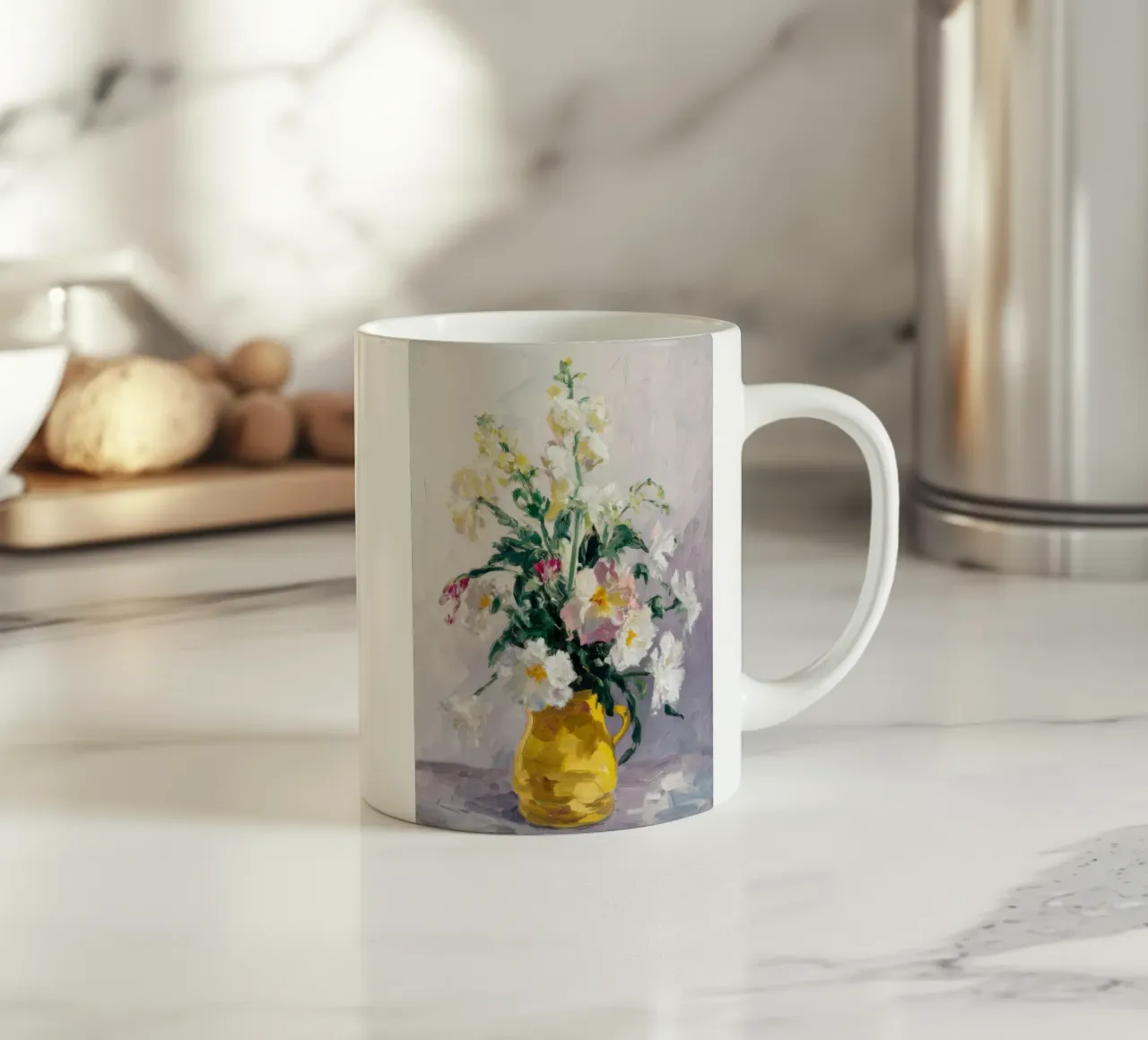 Eleganza dei fiori d'avorio tazza in ceramica da Angkasa Mist