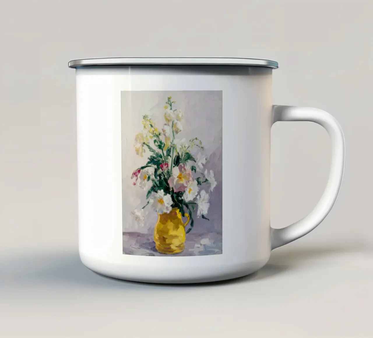 Eleganza dei fiori d'avorio tazza in smalto da Angkasa Mist