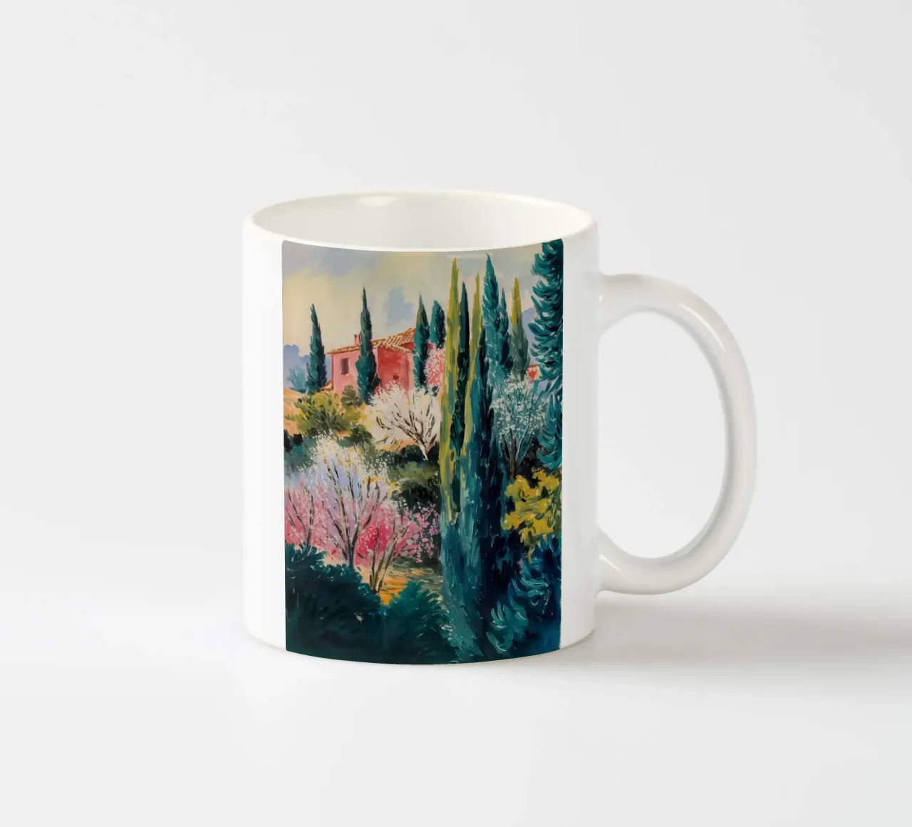 Giardino dei cipressi cromatici tazza in ceramica da Angkasa Mist