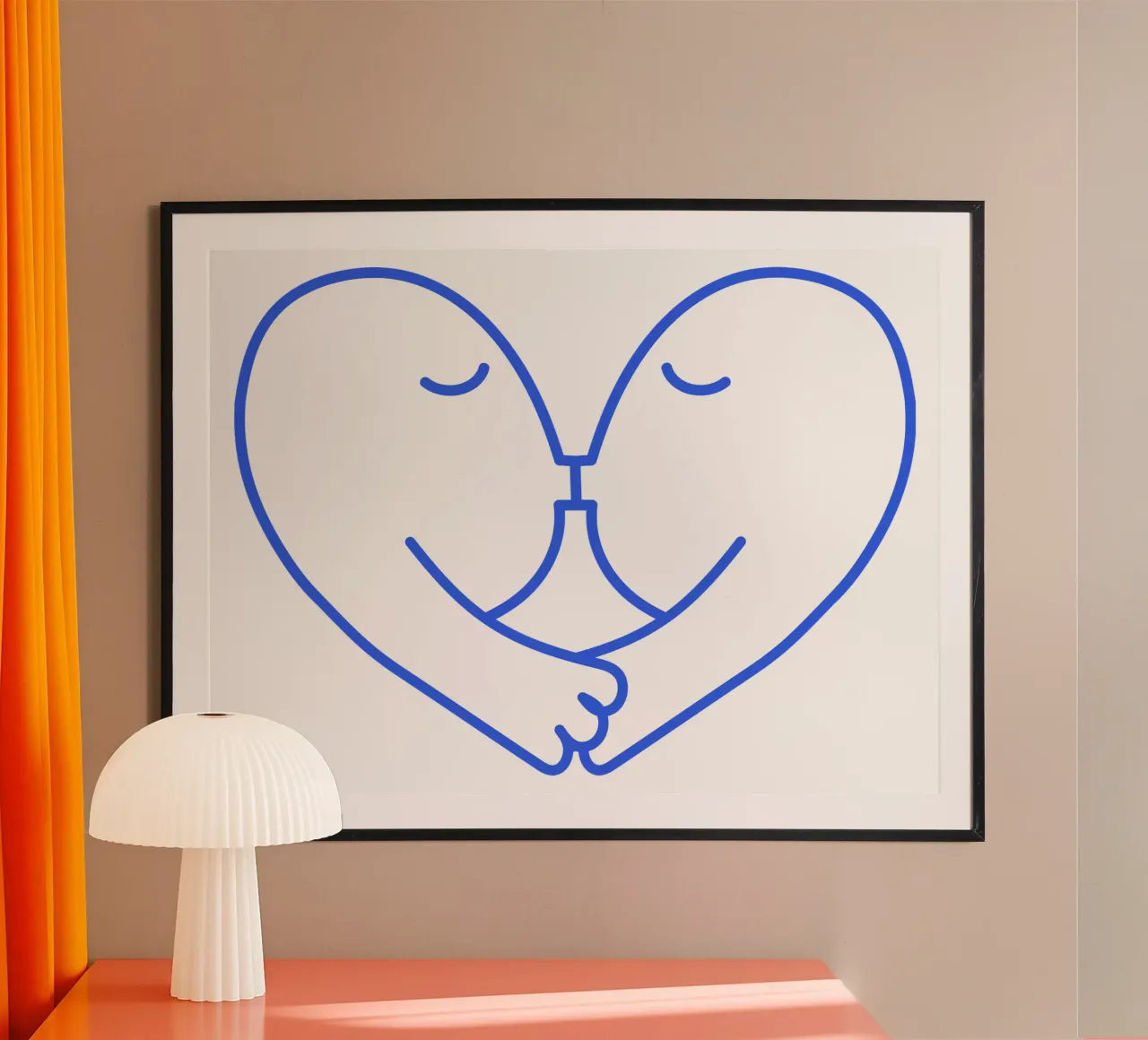 BISOU poster con telaio in legno da MYANA