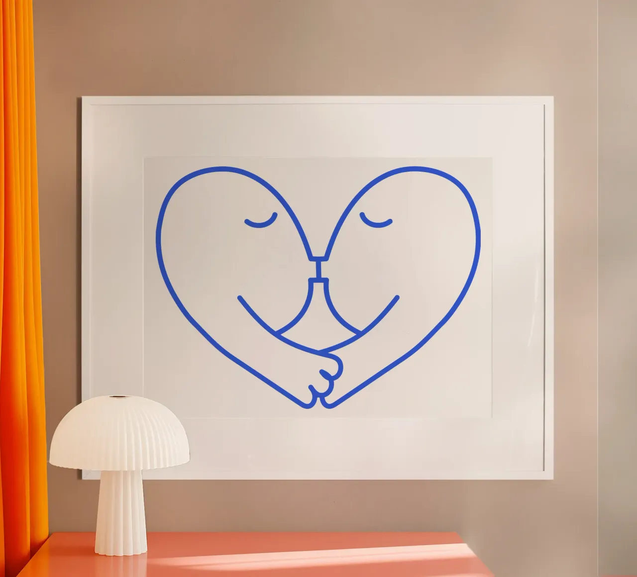 BISOU poster con telaio in legno da MYANA