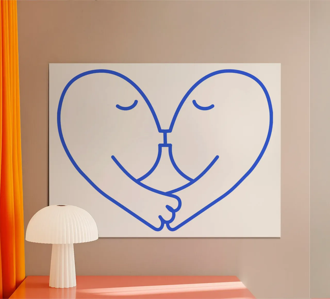 BISOU poster con telaio in legno da MYANA