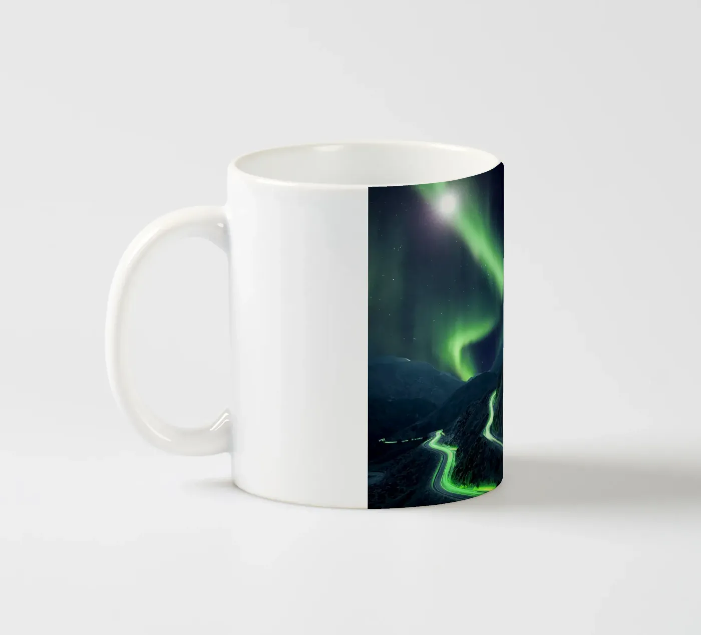 Aurora ceramic mug by arizrab