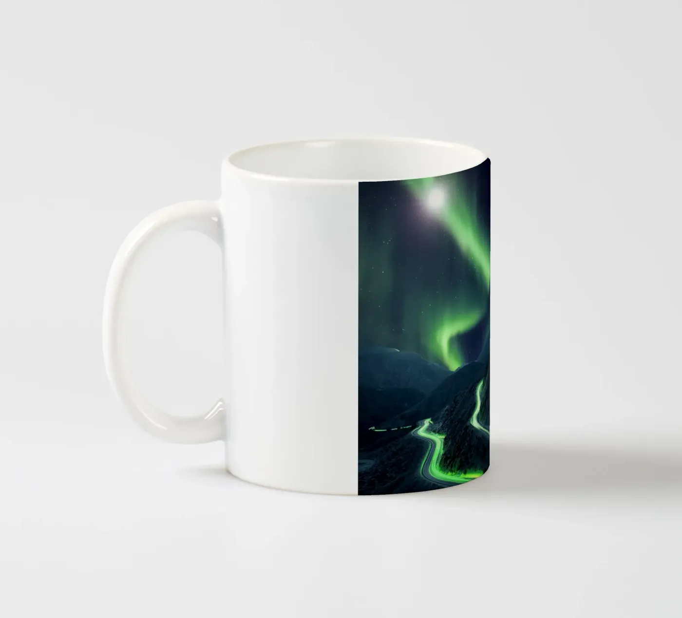 Aurora ceramic mug by arizrab