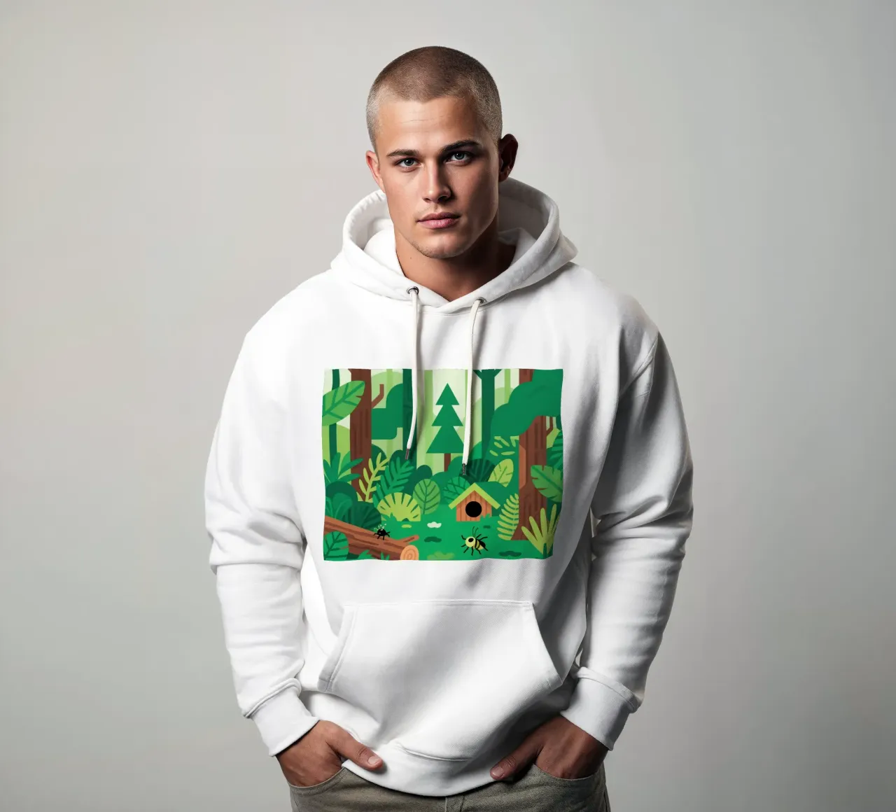 Verde felpa con cappuccio da knowledge