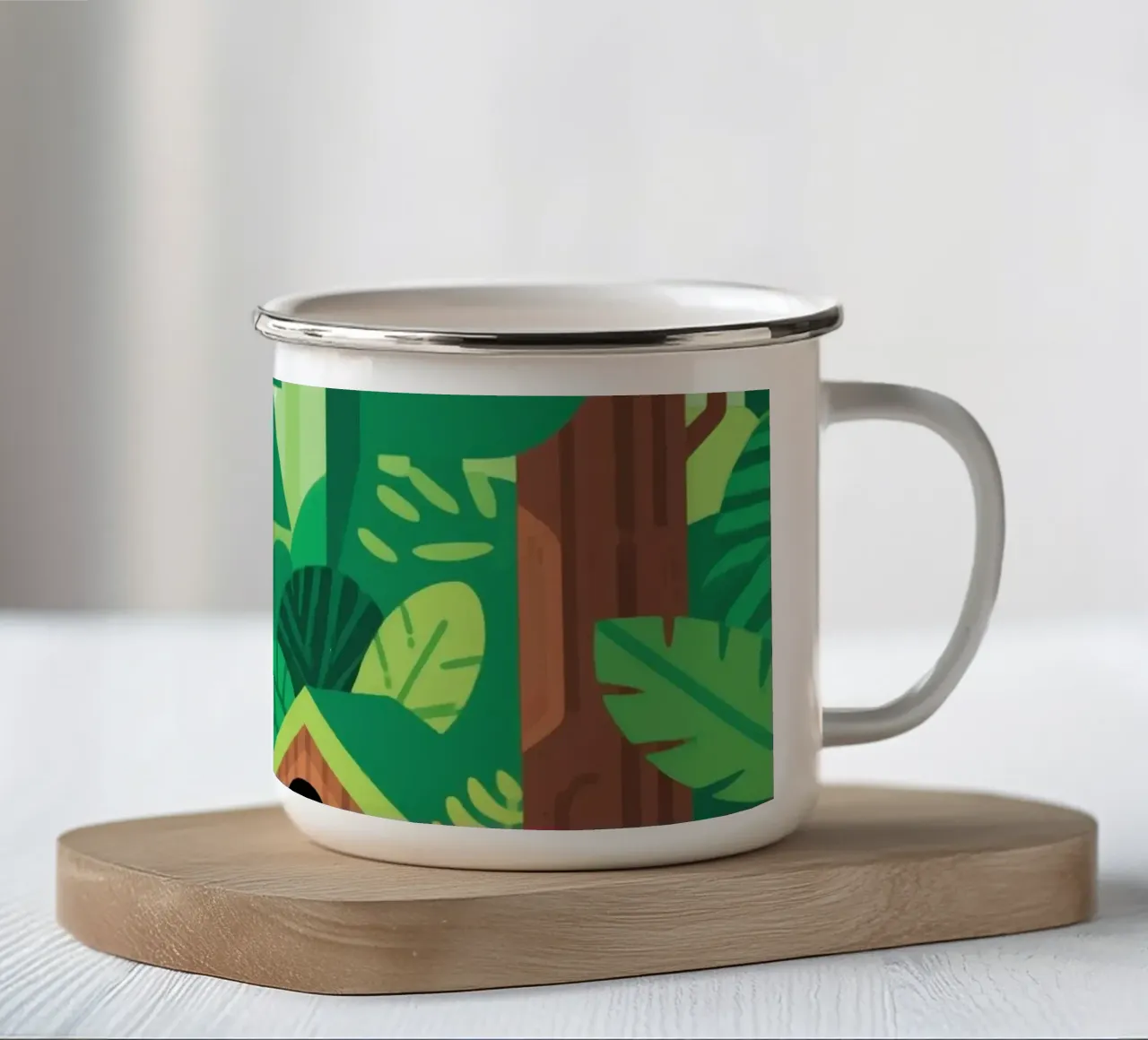 Verde tazza in smalto da knowledge