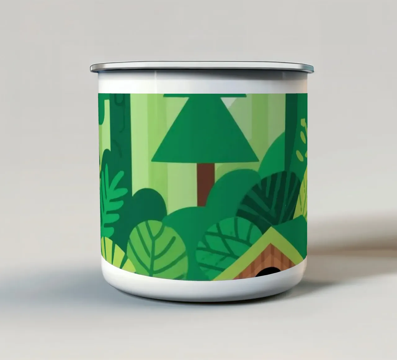 Verde tazza in smalto da knowledge