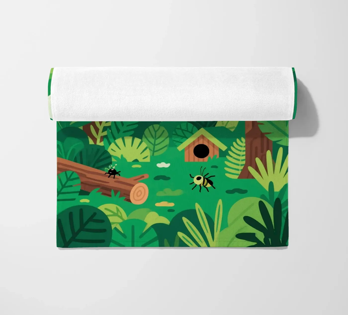 Groen strandhanddoek van knowledge