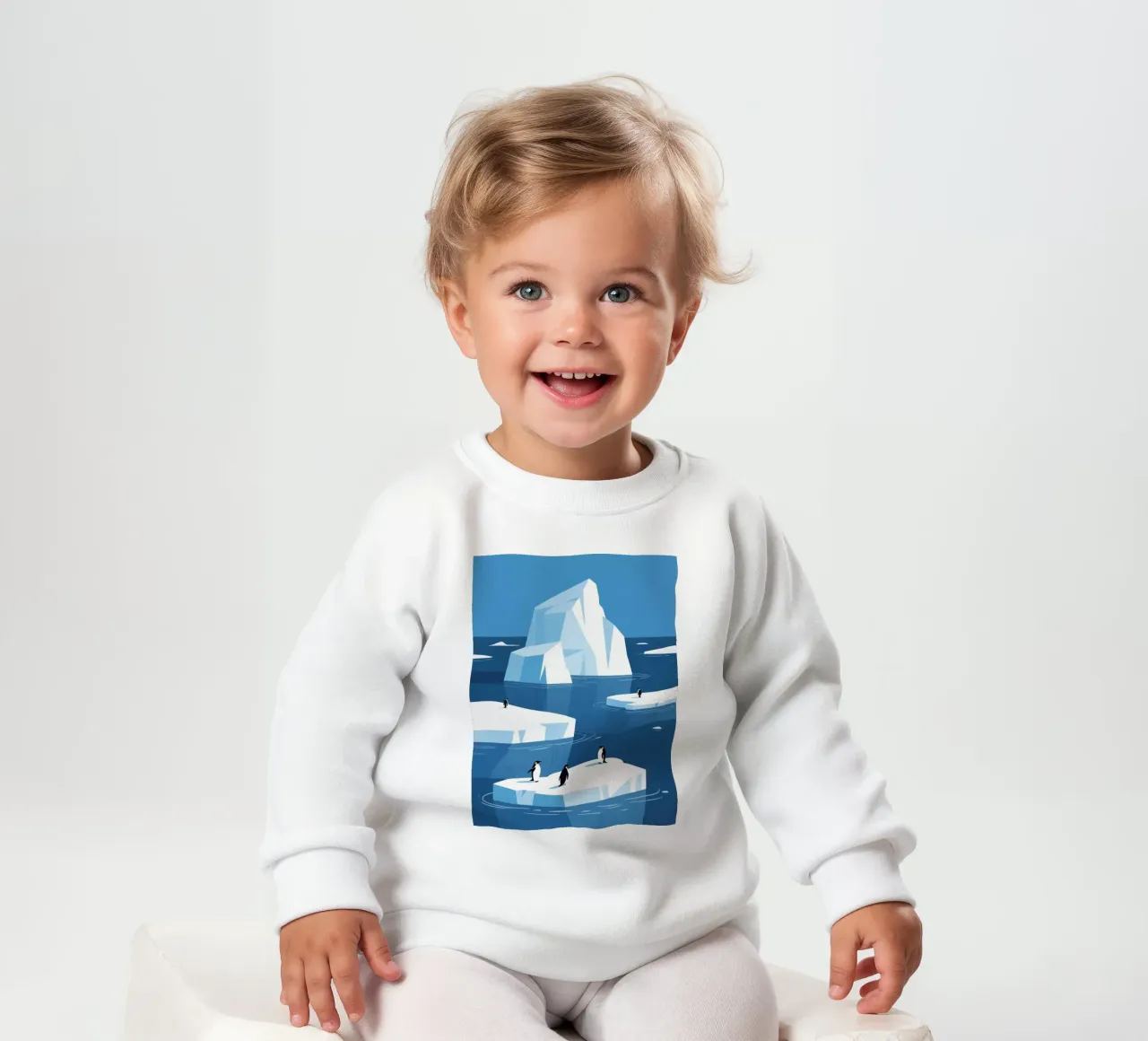 Pinguino innevato felpa neonato da knowledge