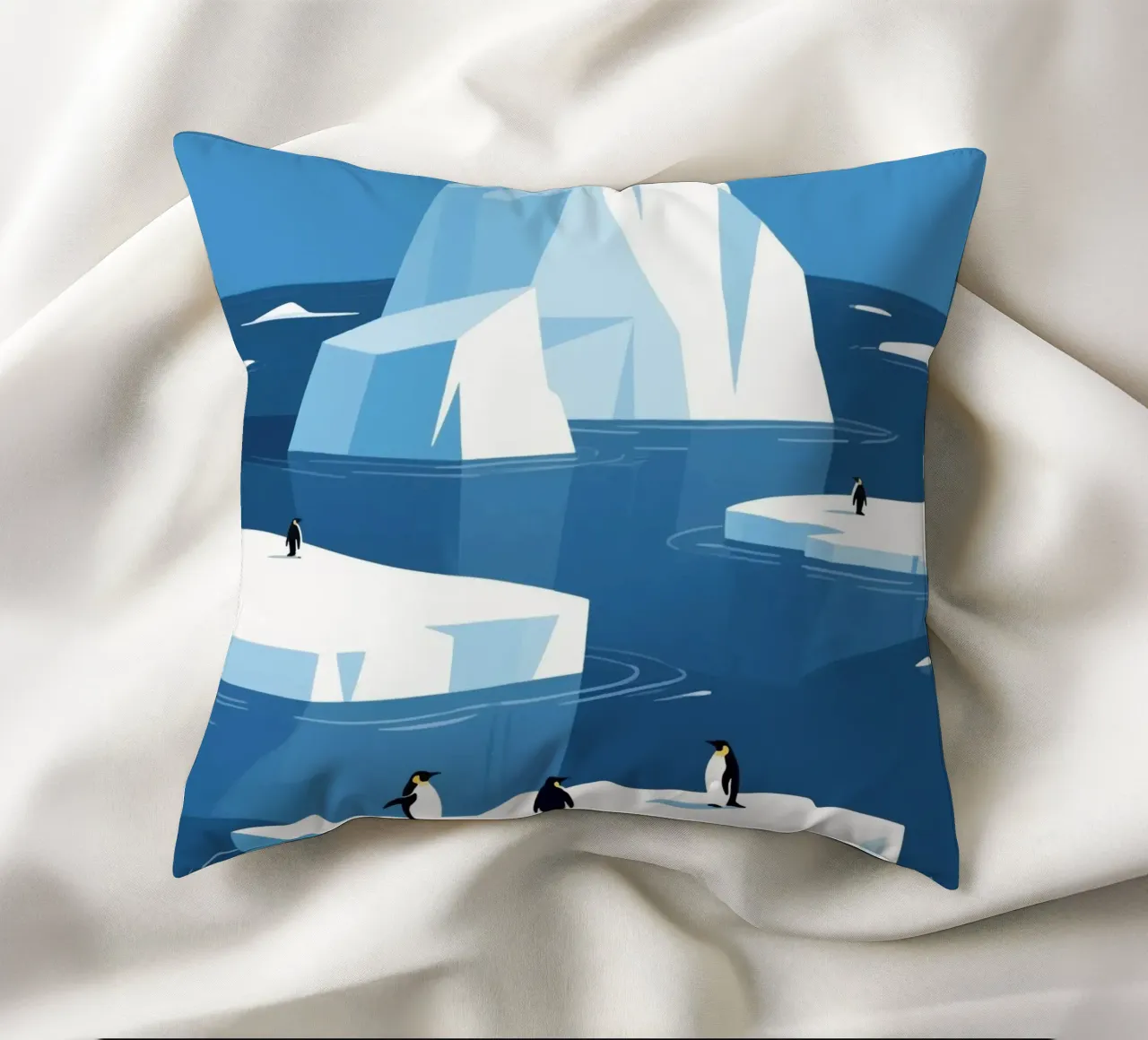 Pinguino innevato cuscino da knowledge