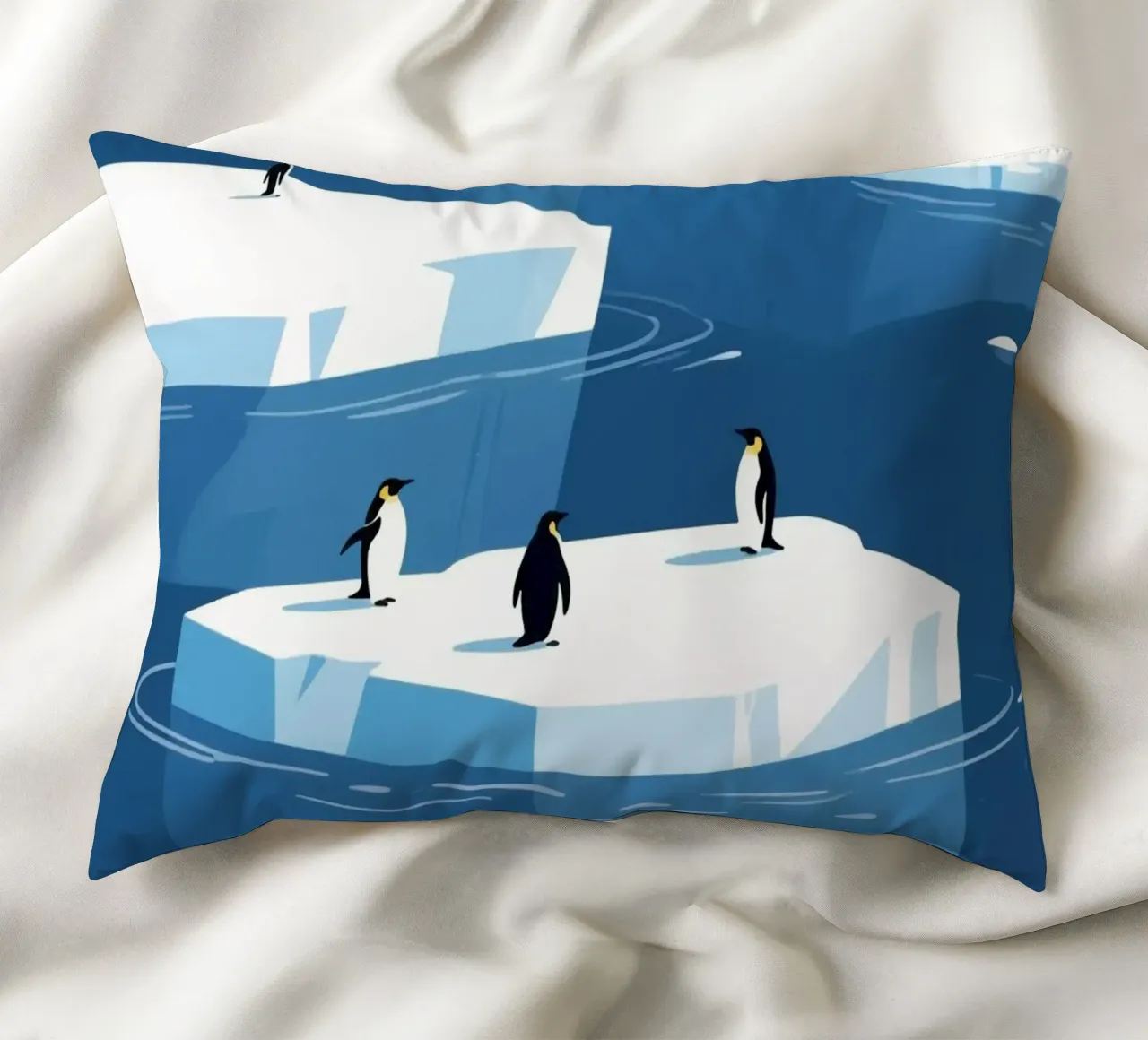 Pinguino innevato cuscino da knowledge