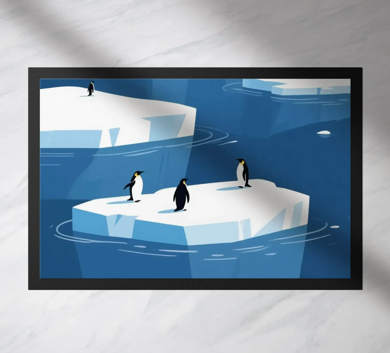 Pinguino innevato zerbino da knowledge