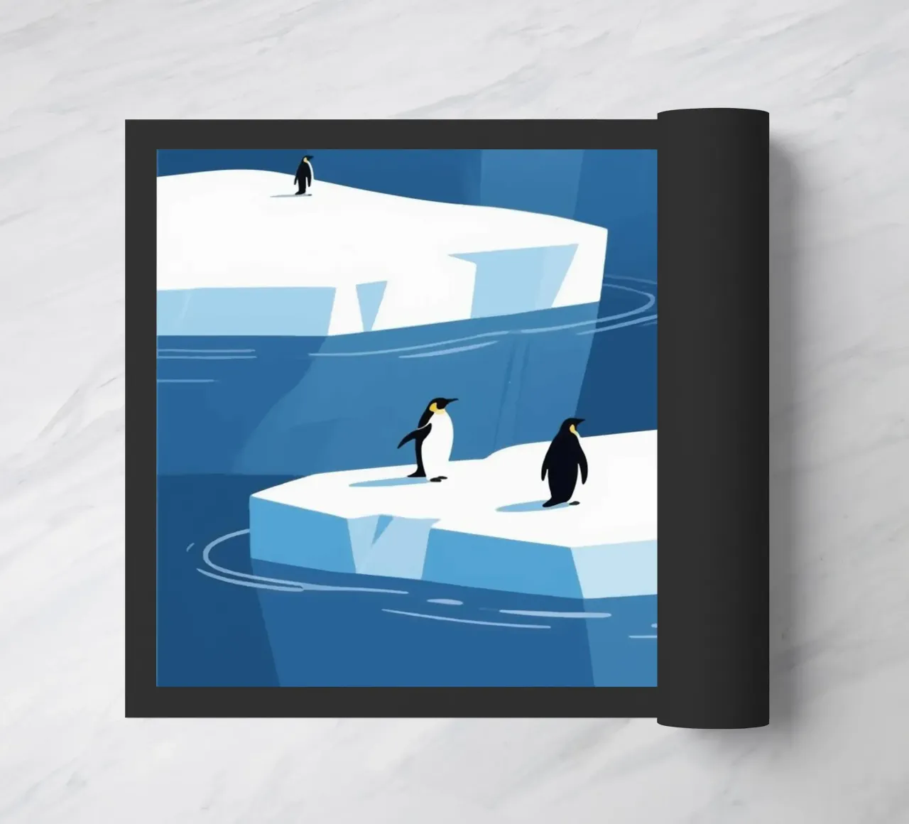 Pinguino innevato zerbino da knowledge
