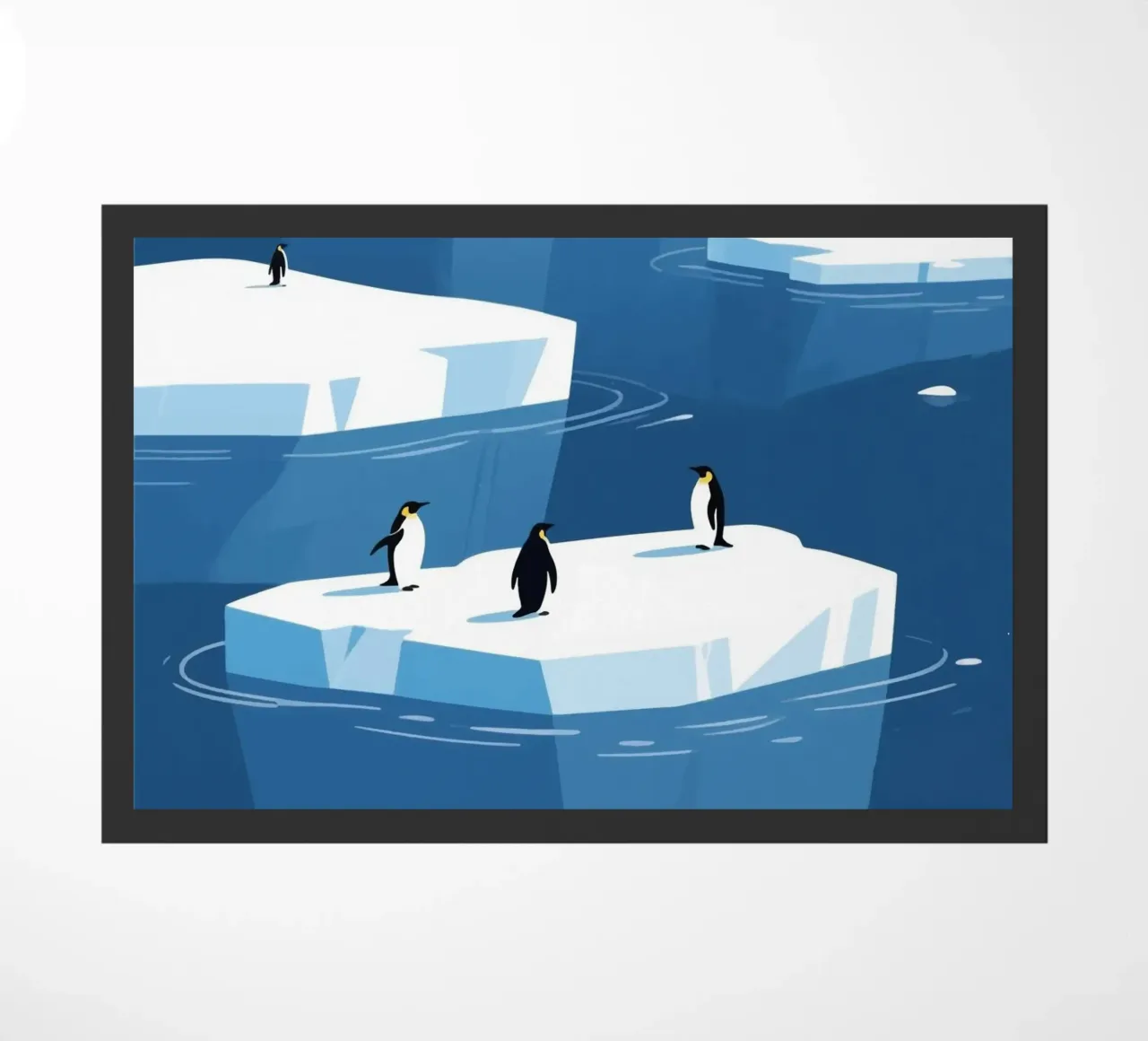 Pinguino innevato zerbino da knowledge