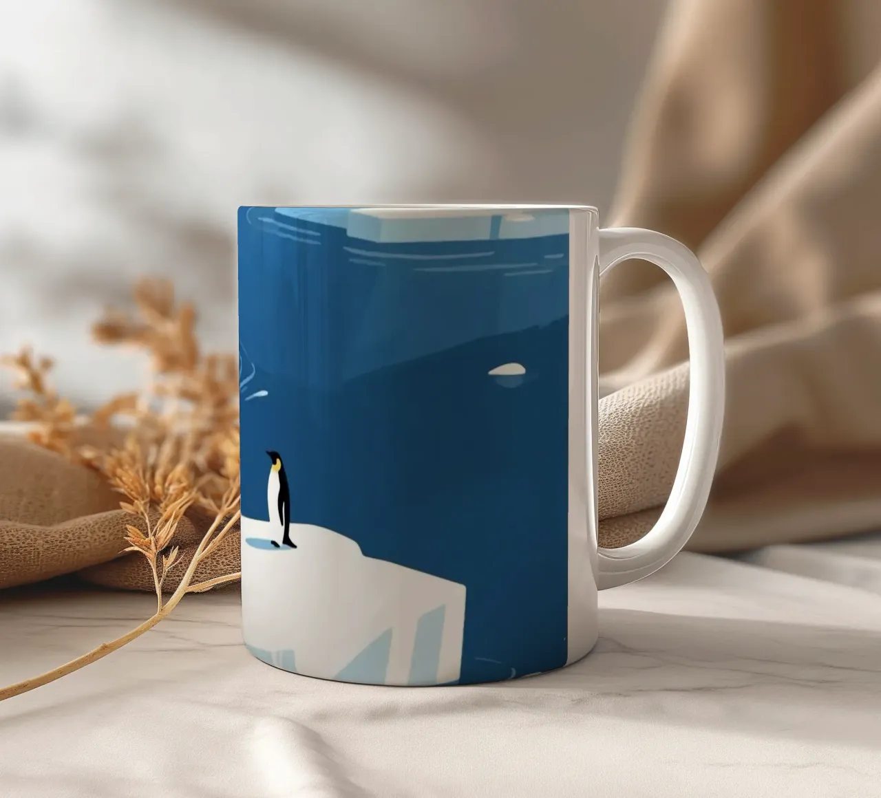 Pinguino innevato tazza in ceramica da knowledge