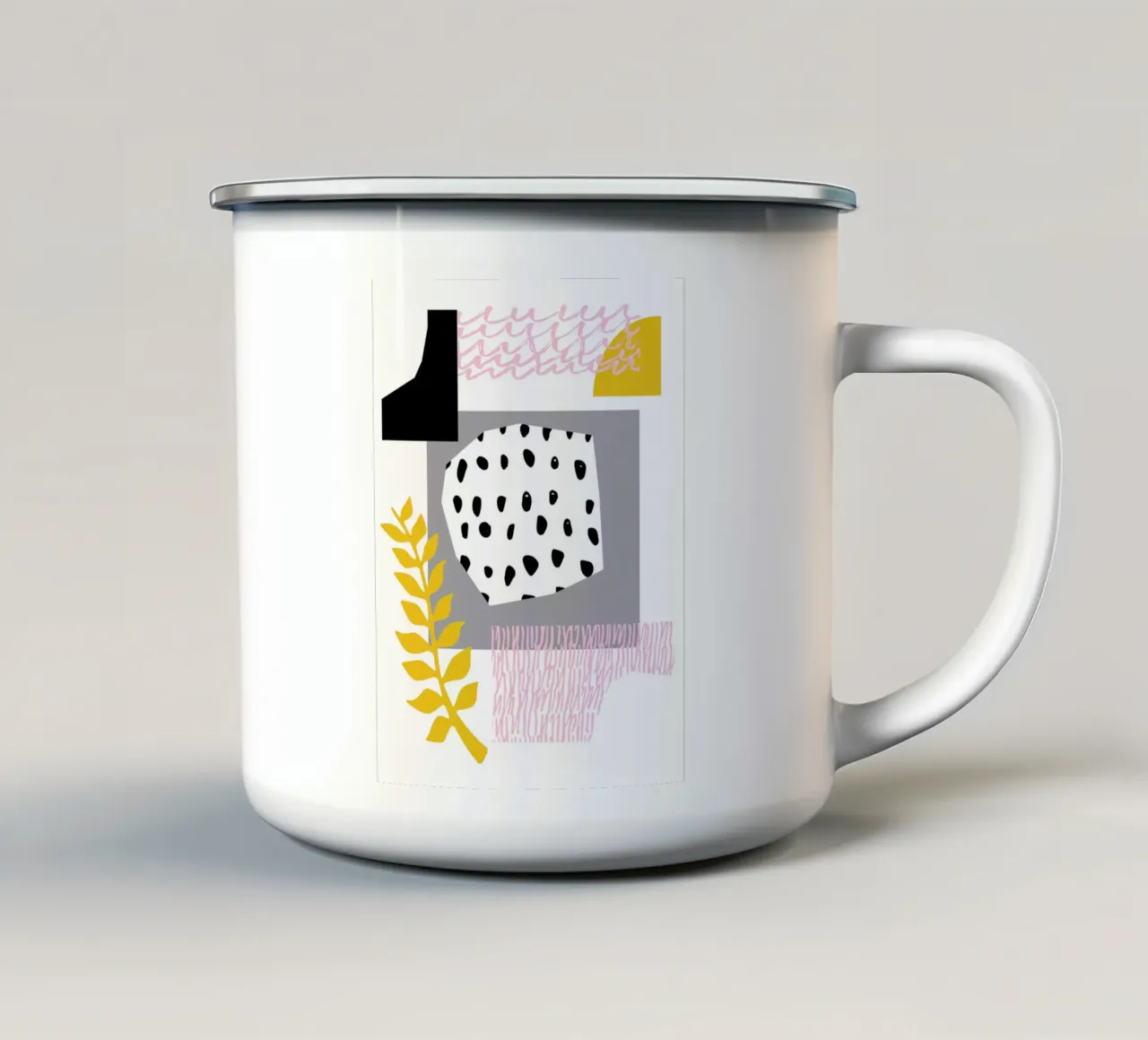 Foglie d'oro tazza in smalto da Kim Hubball Studio
