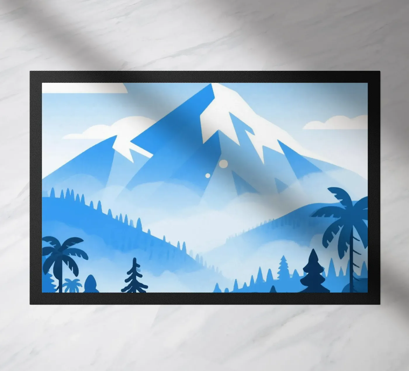 Fog Mountain doormat by knowledge