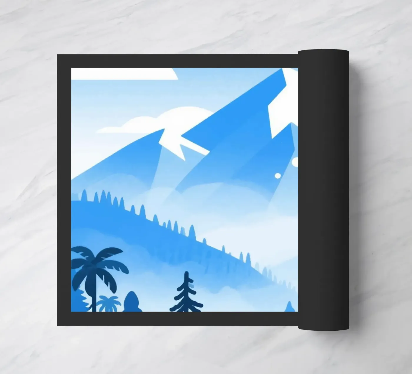 Fog Mountain doormat by knowledge