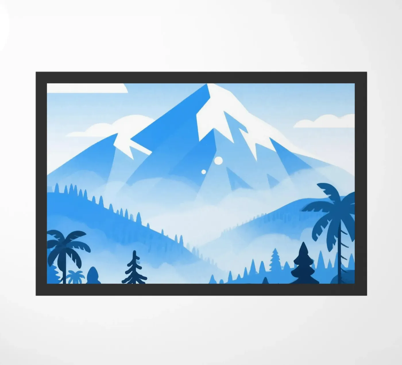 Fog Mountain doormat by knowledge
