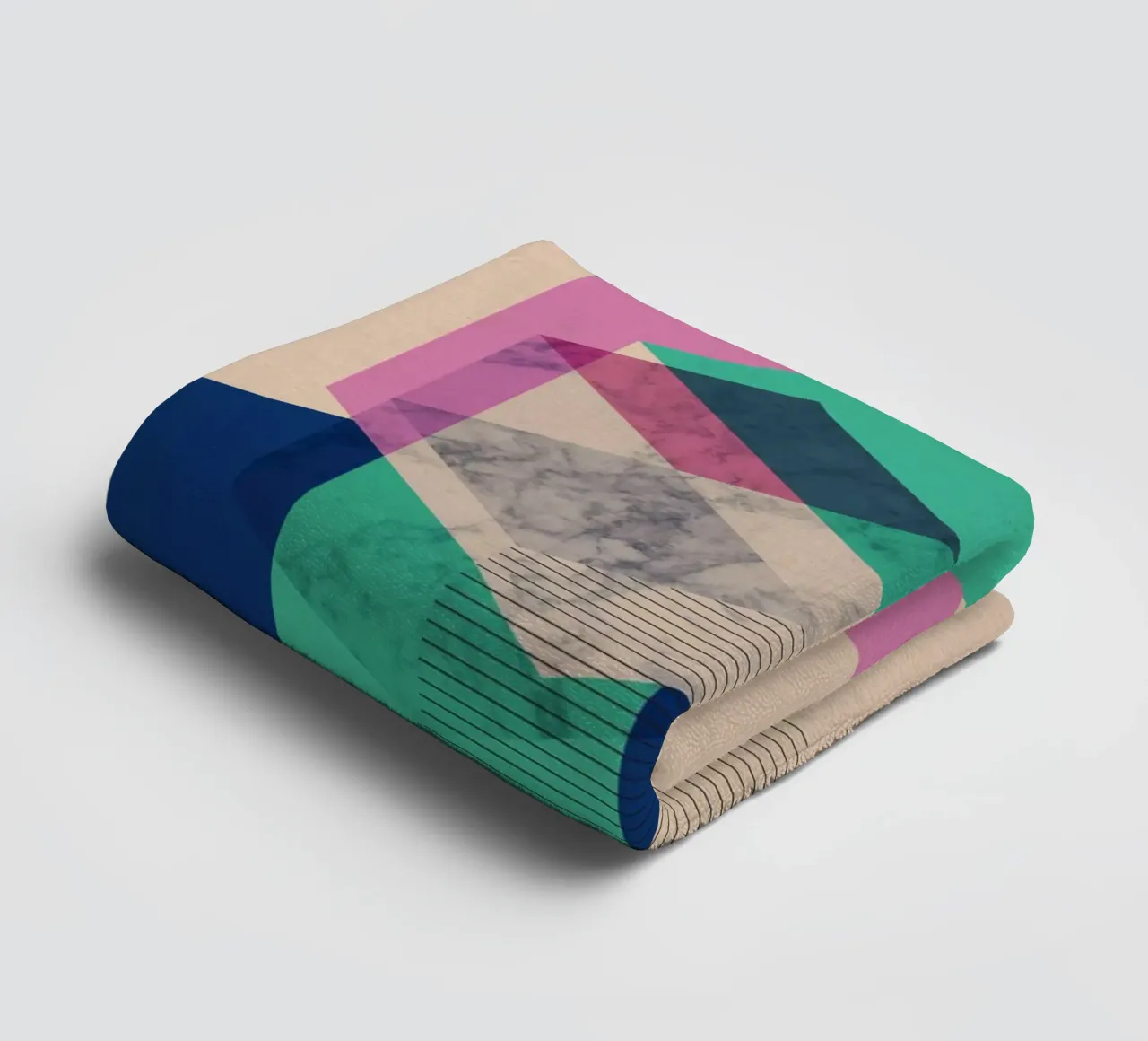 Hexagon Layers towel by Kim Hubball Studio