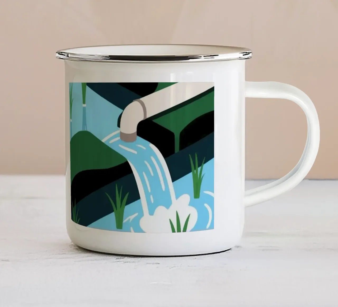 irrigazione tazza in smalto da knowledge