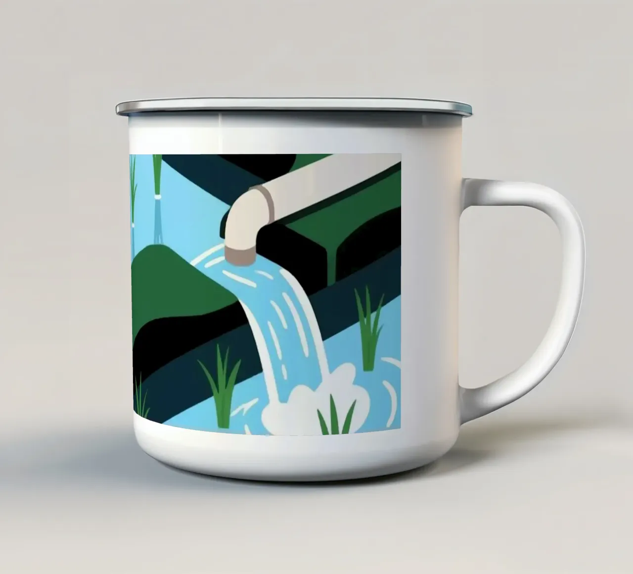 irrigazione tazza in smalto da knowledge