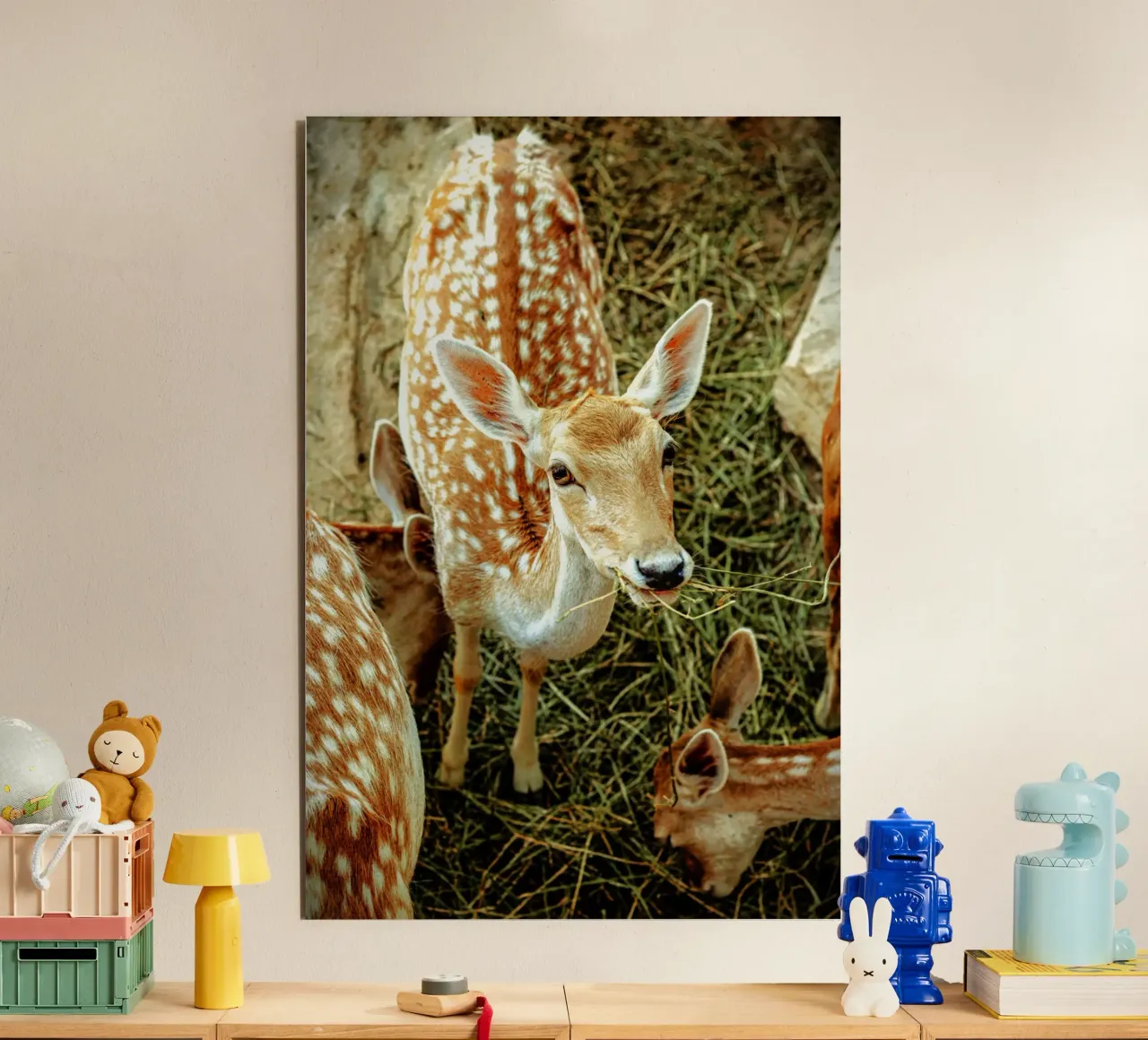 Cervo Sika - Simbolo di purezza e pace. alluminio dibond da Nature's Palette
